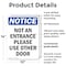 Signmission Not An Entrance Use Front Door OSHA Notice Sign, Plastic, 10in W x 14in L, 2PK OS-2PACK-NS-P-1014-V-15153 - alternate 6